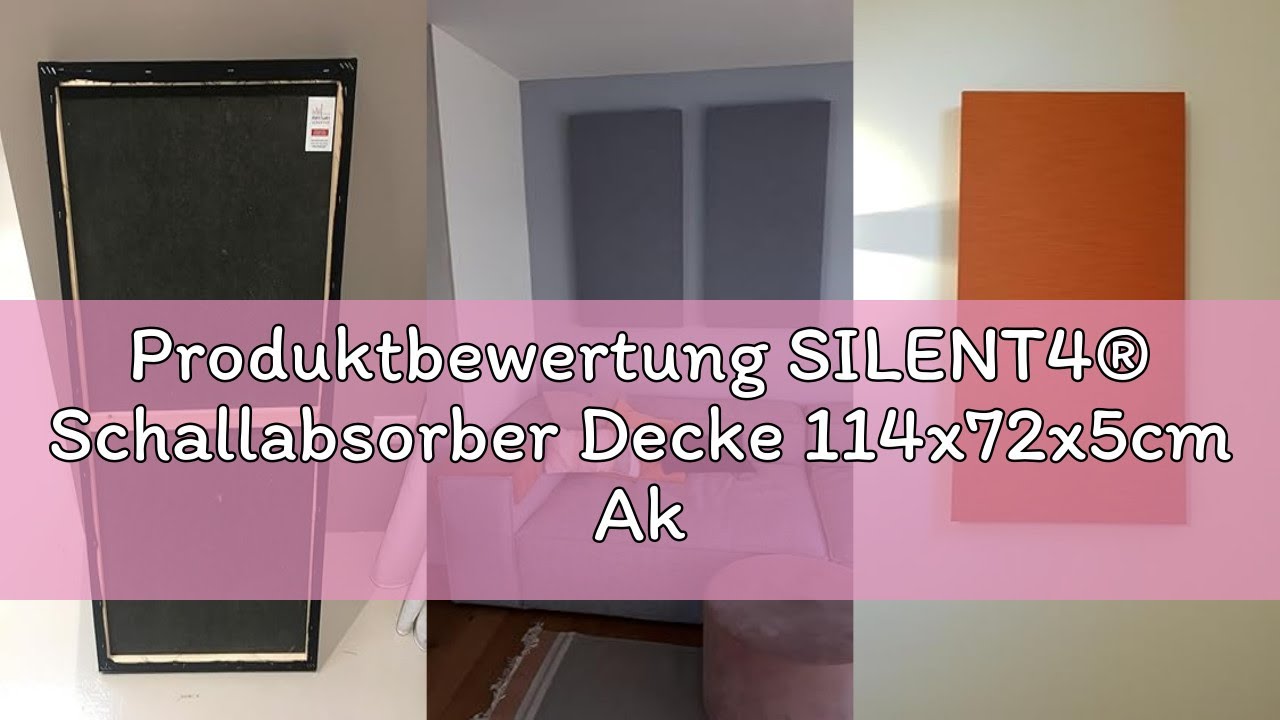 Produktbewertung SILENT4® Schallabsorber Decke 114x72x5cm Akustikbild Akustikpaneele aus Akustikvlie