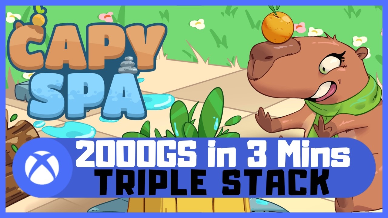 Capy Spa #Xbox Achievement Guide - 2000GS in 3 mins - Triple Stack