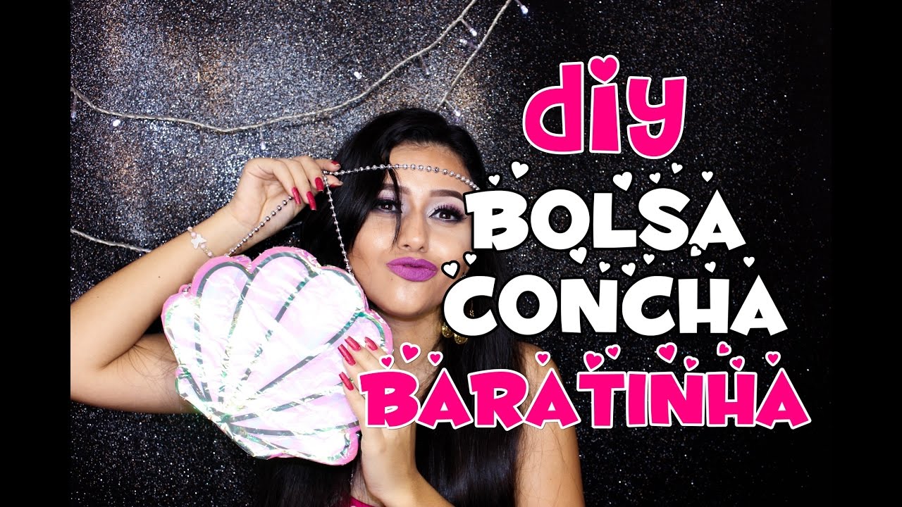 DIY: Como fazer bolsa de concha (mermaid) sem costura, fácil e baratinha!