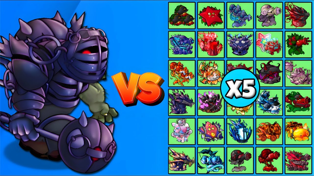 Obsidian Gargantuar vs All Ultimade Plants x5 - PVZ Fusion