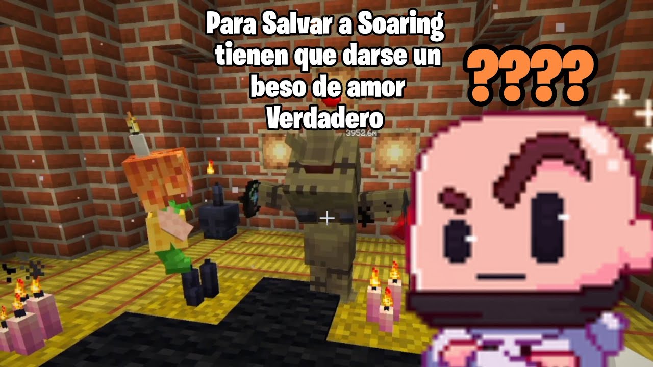 Aquino besa a Soaring 💀 (en Minecraft)