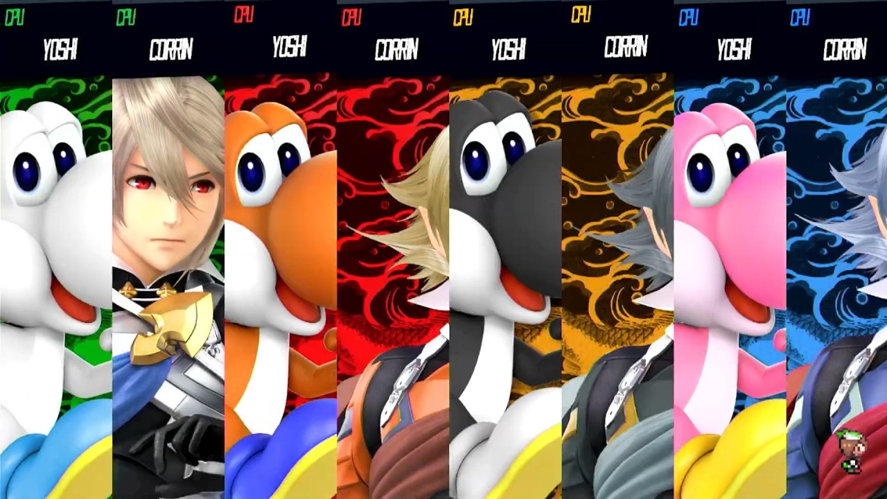 Yoshi &  Corrin Team Up Battle - Requested Smash Bros Battle