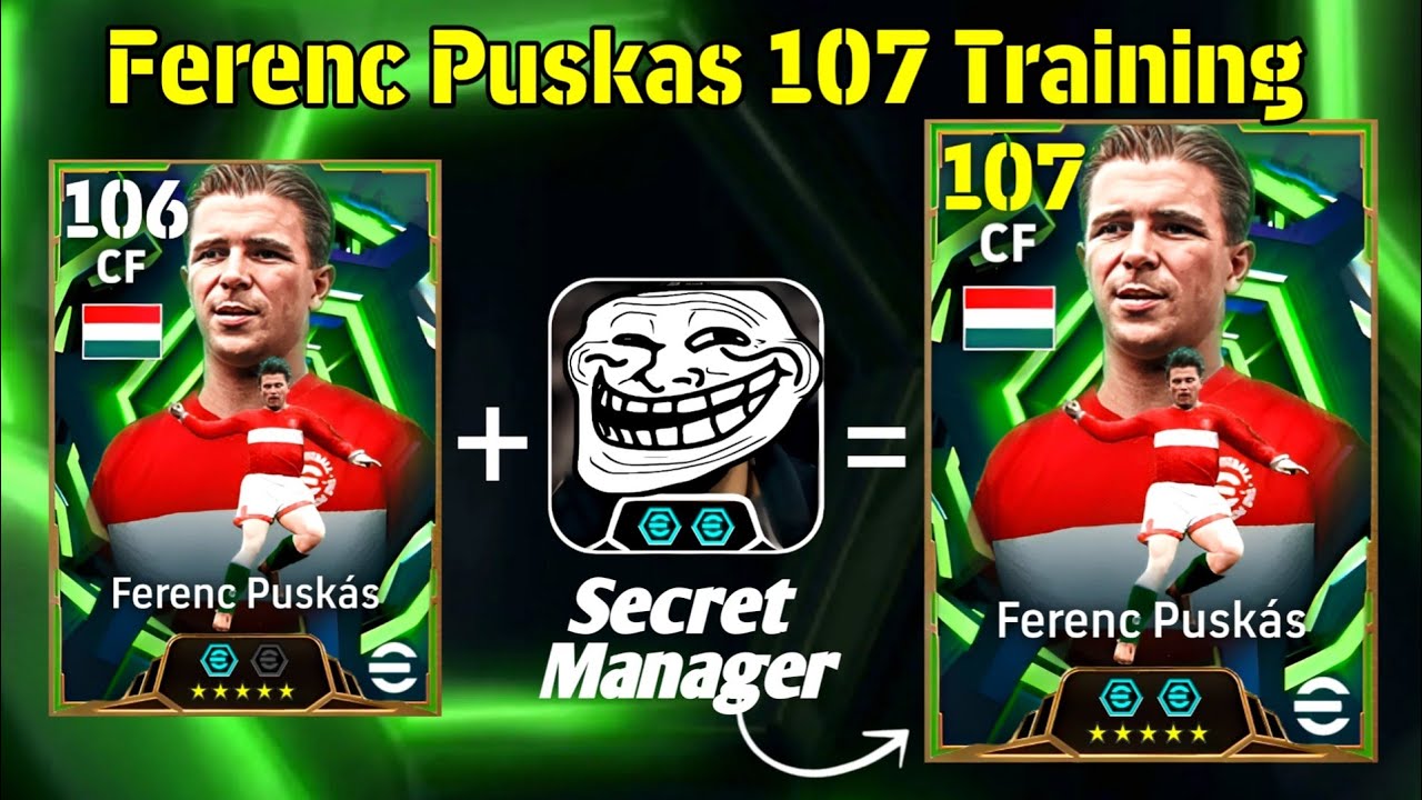 Ferenc Puskas 107 Rated Training efootball 2026✨|| How To Train Ferenc Puskas 107 efootball 2026