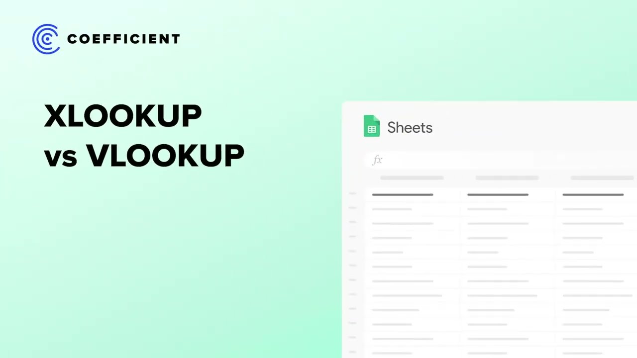 XLOOKUP vs VLOOKUP in Google Sheets