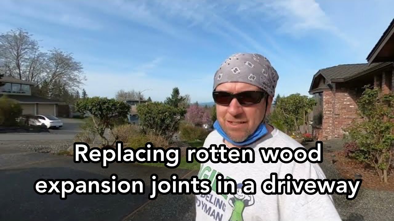 Replacing Rotten Wood Expansion Joints in a Driveway - Agile Remodeling Handyman - Kenmore, WA