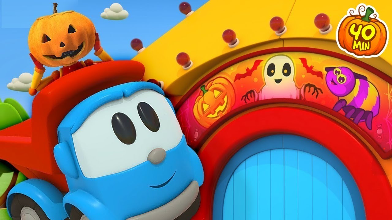 Çizgi film. Küçük kamyon Leo ile Canavar Bayramı'nda eğlenelim. Bebek videoları.