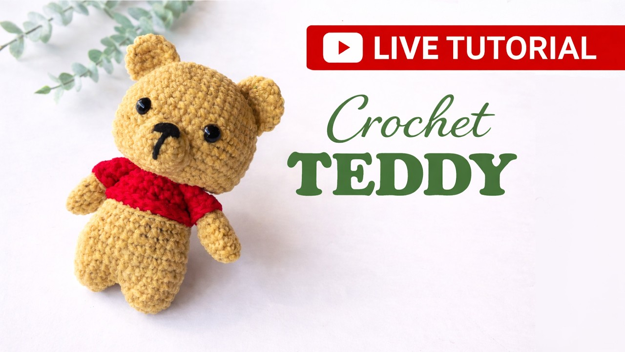 Teddy 🧸 bear live tutorial with oolioocraft #oolioocraft #live