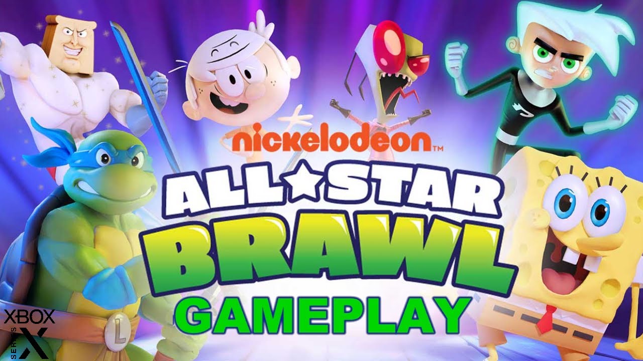 Nickelodeon All-Star Brawl 4 Player Gameplay | Xbox One Gameplay | Coming to PS+ June 7th
