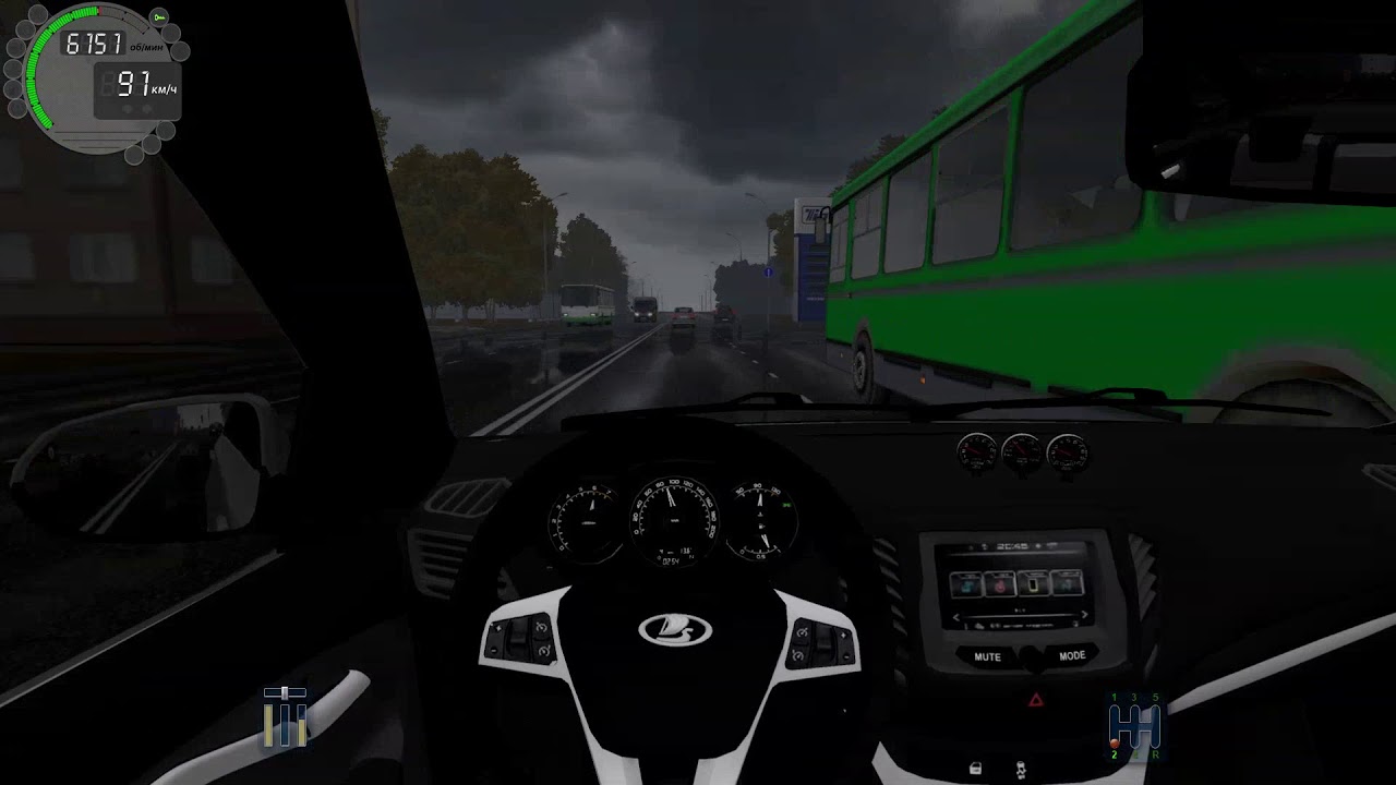 City Car Driving (v1.5.9) Lada Vesta Turbo | Street racing