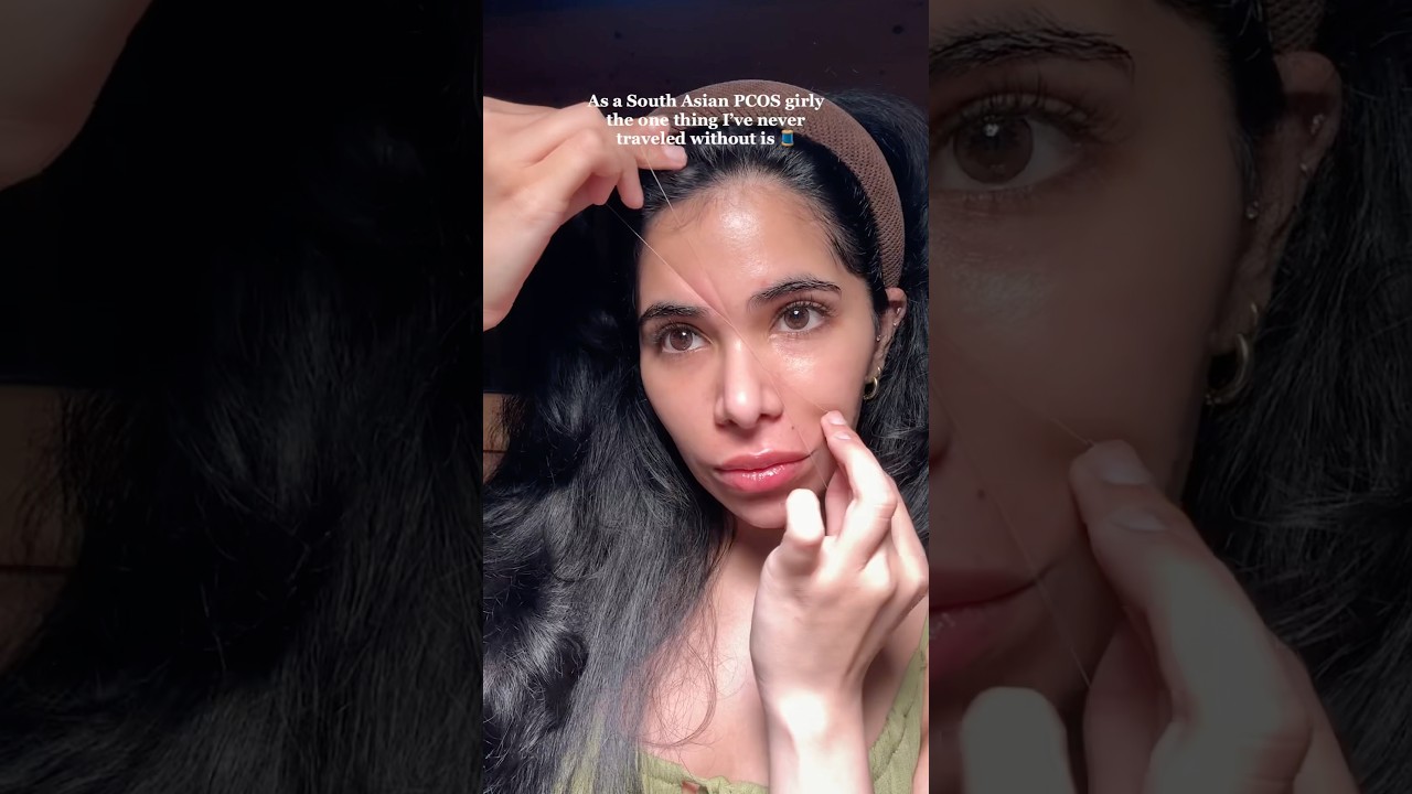 Why I have no facial hair #pcos #facialhairremovalforwomen #threading