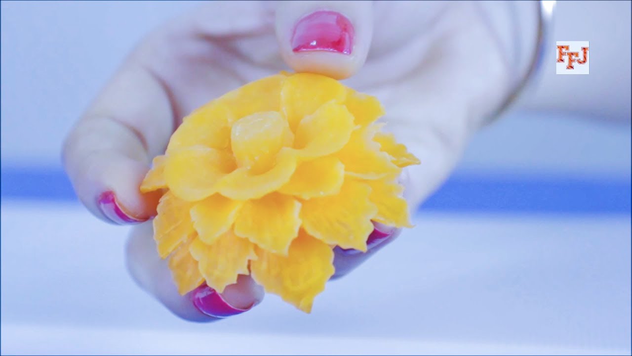 Carrot Flower Carving For Food Garnish