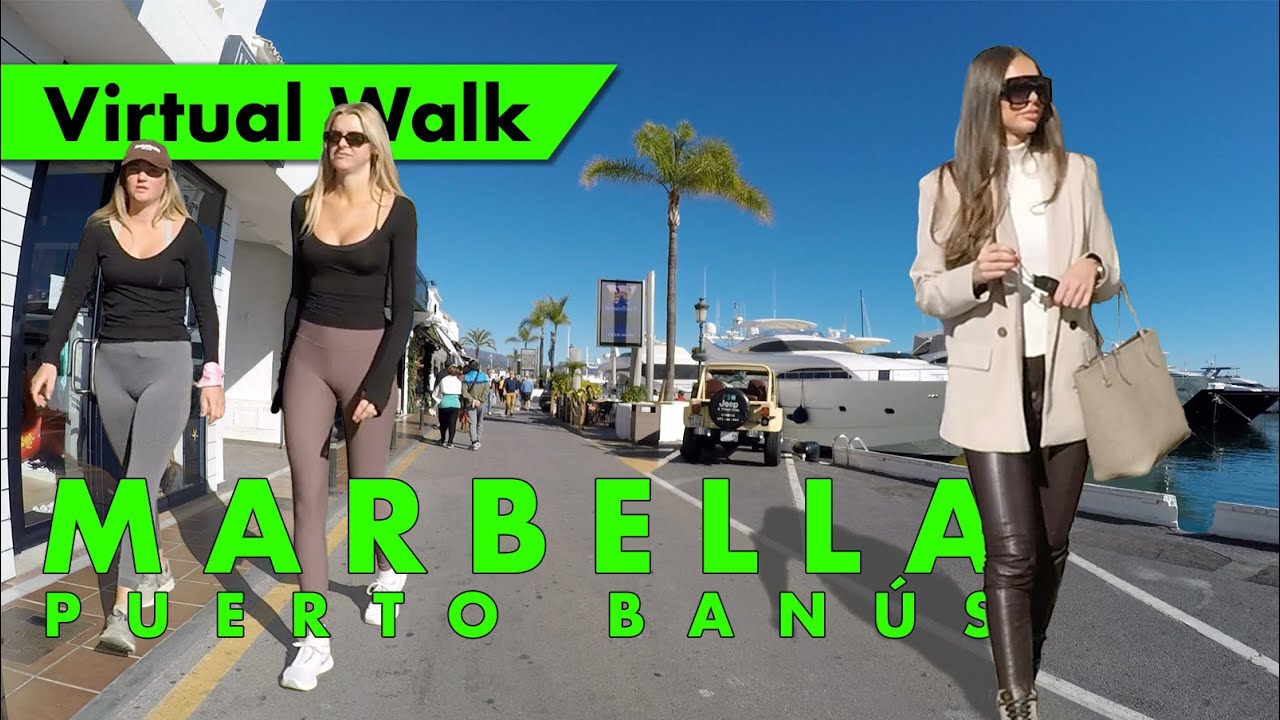 Puerto Banús walk - December 2021 - Luxury Marbella marina immersive virtual tour at Christmas