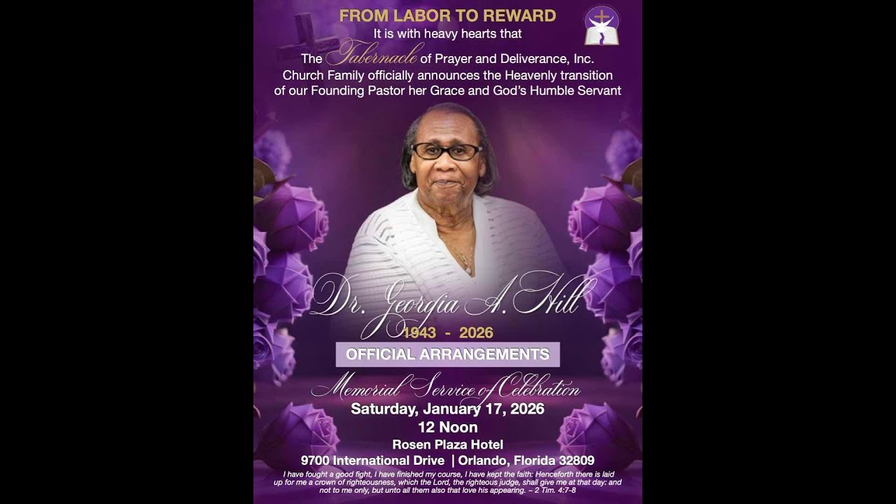 Dr. Georgia A. Hill (Celebration Of Life)