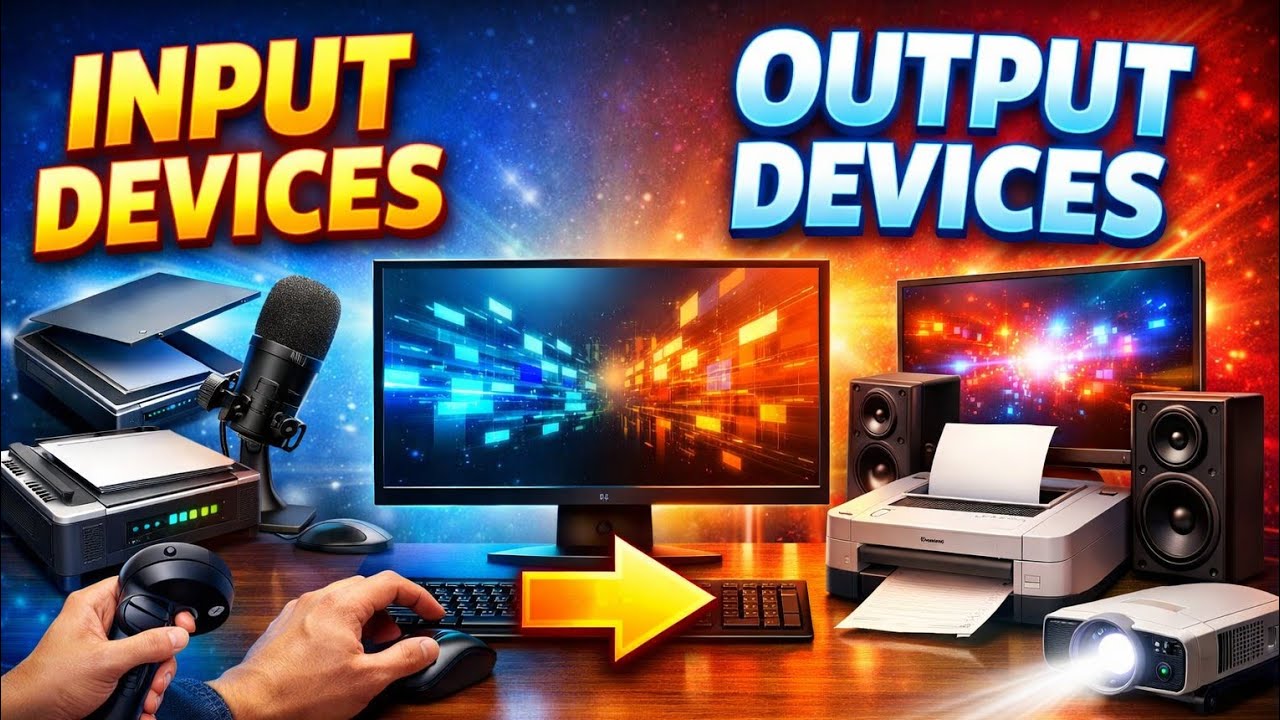 Input Devices and Output Devices Explained | Computer Basics for Beginners