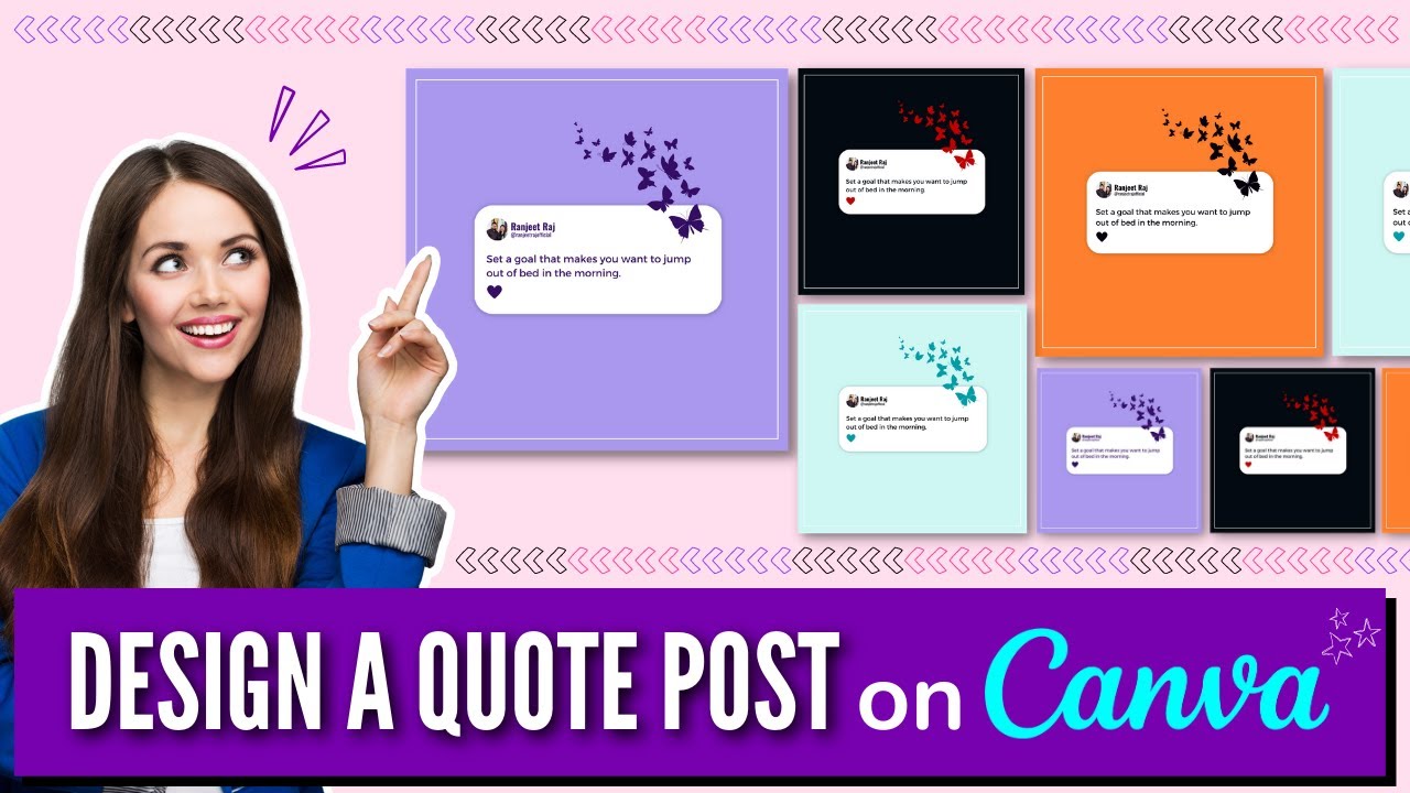 How to design a Quote Post on Canva | Quote Post on Canva Tutorial