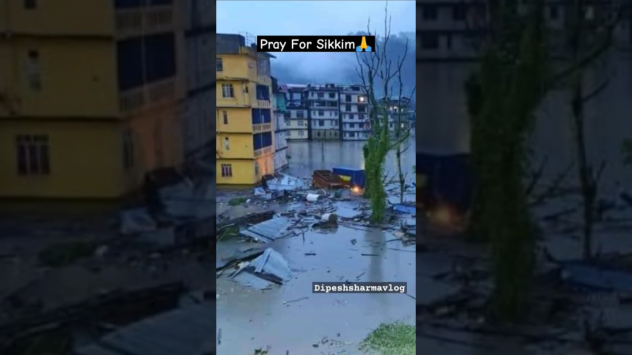 NH10 Sikkim Siliguri wasted away by Sikkim Flood💔 #sikkim #nh10 #flood #shorts #dipeshsharmavlog