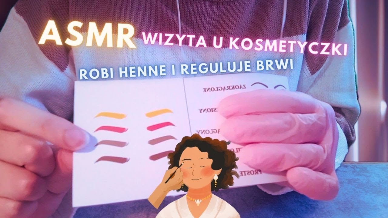 ASMR po Polsku. Miła Kosmetyczka Roleplay.💆‍♀️ Henna i Stylizacja brwi.👁️ Eyebrow Styling 🌸