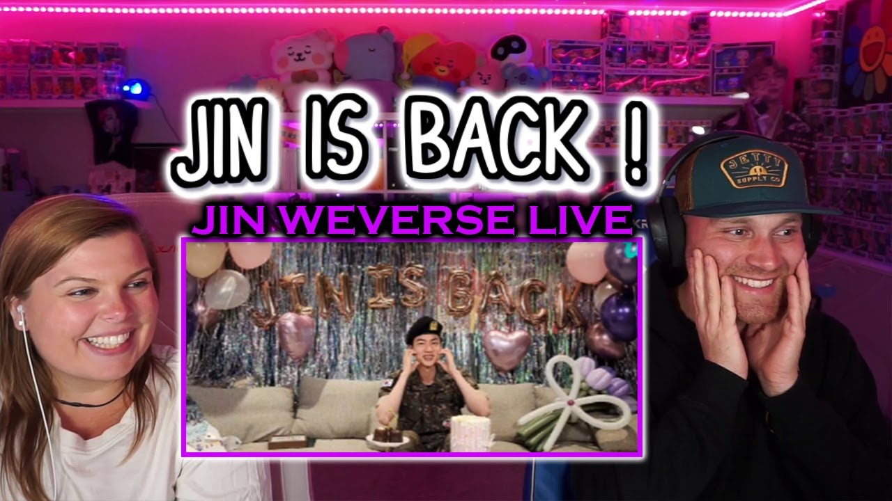 JIN'S FIRST WEVERSE LIVE AFTER MILITARY DISCHARGE ENG SUBS 6-11-2024| Reaction