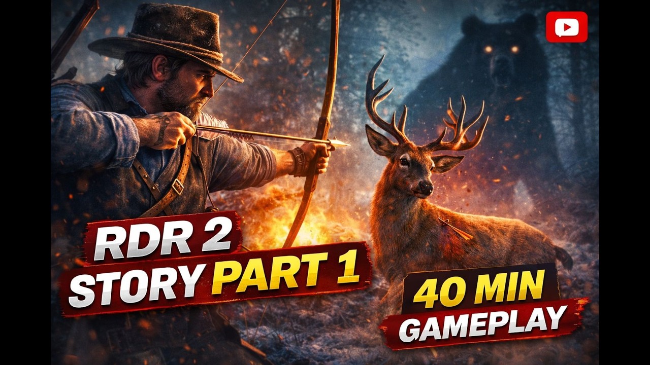 RDR 2 Story Gameplay Part 1 (Hindi) | Deer Hunting, Bear Encounter & Gang Raid | Long Gameplay