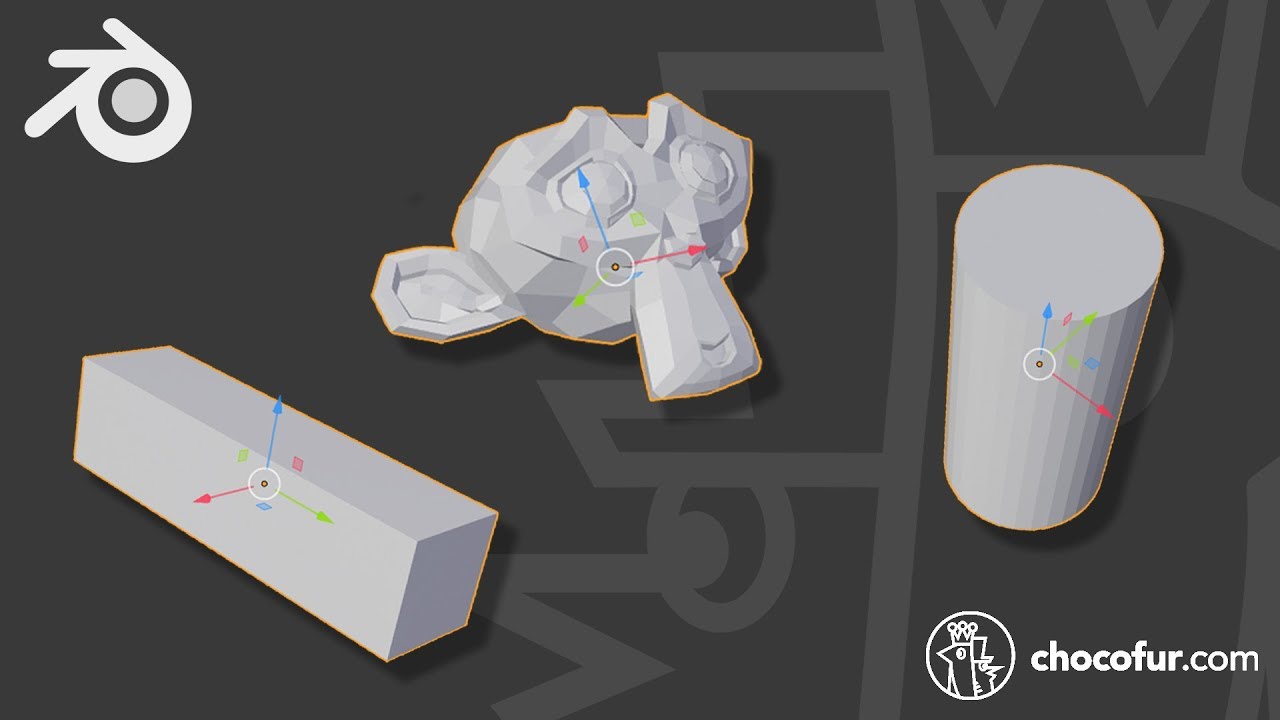 Точки опоры и ориентации — Blender 2.8: руководство для начинающих [часть 7/20]