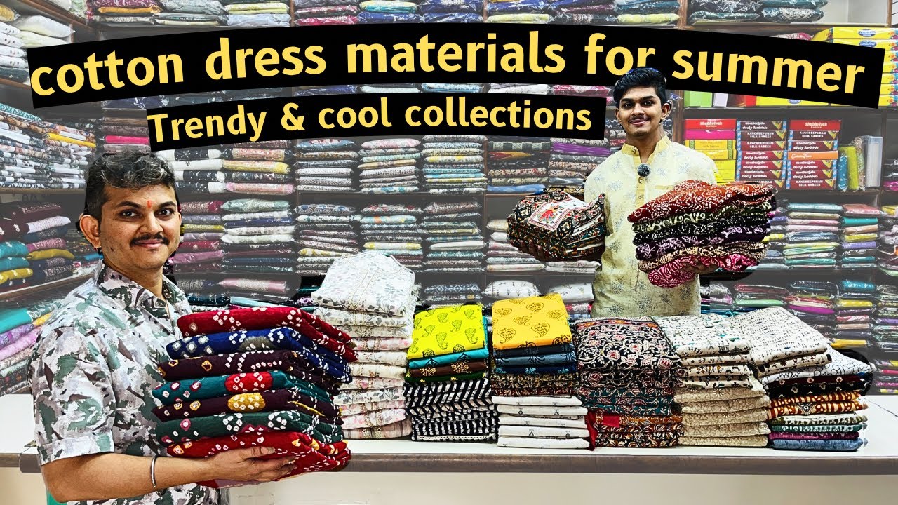 Trendy & summer cool pure cotton dress materials || #dressmaterials #onlineshopping
