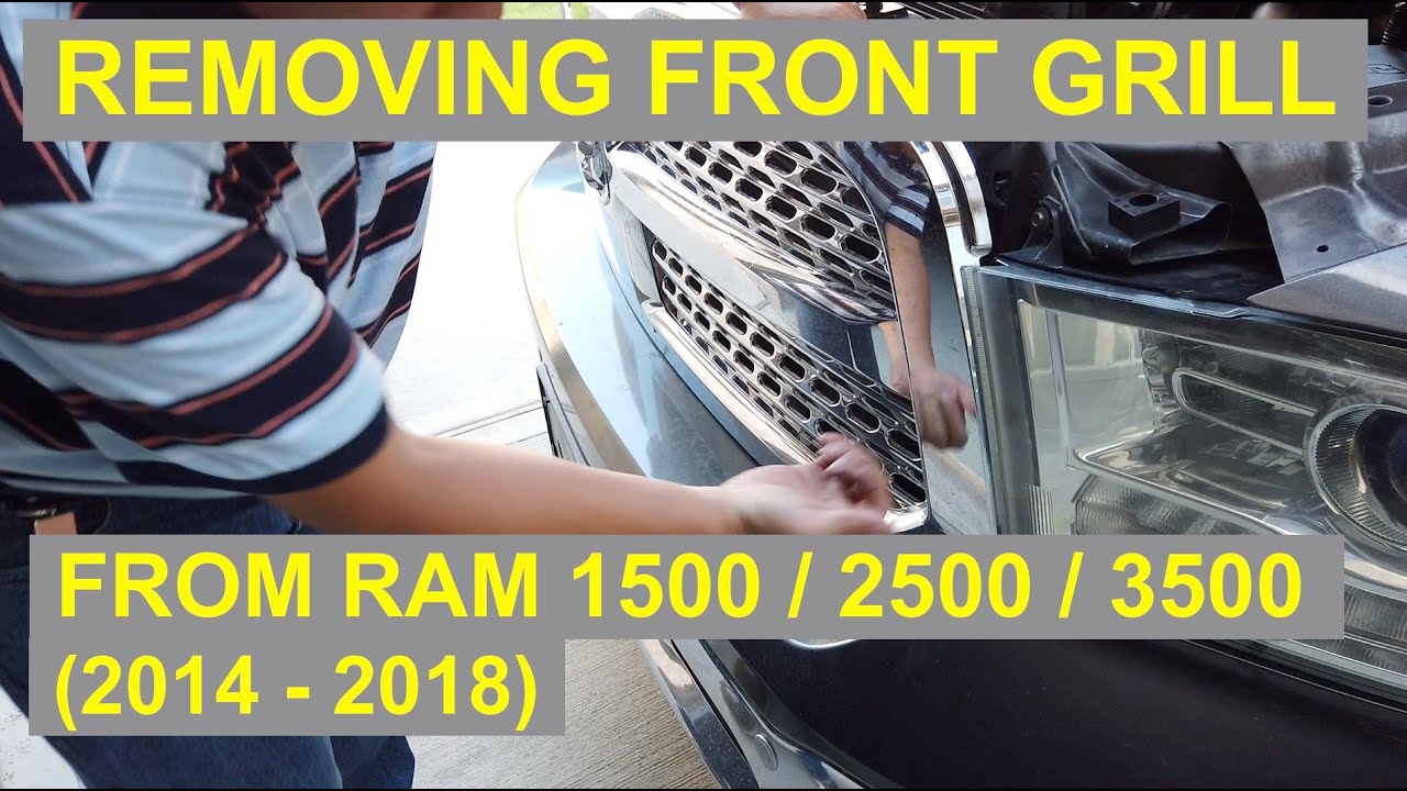 Removing Front Grill of RAM 1500/2500/3500 Truck (2014 - 2018) [Quickest and Easiest]