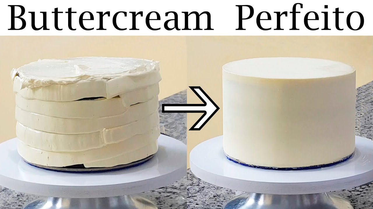 Como deixar o bolo liso e nivelado c/ buttercream | Especial Bolos Decorados | Técnica perfeita