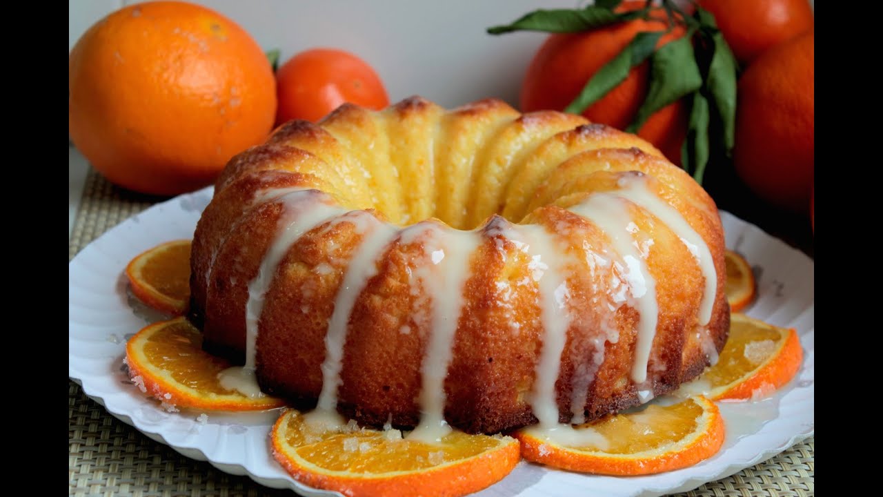 Bizcocho de naranja sin lactosa glaseado  😋🍊🍊🍰 | Orange sponge cake