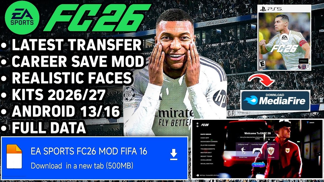 YES! WORLD CUP 2026 NOW ON FIFA 16 MOBILE MOD EA SPORTS FC26 MOD FIFA 16 ANDROID OFFLINE REALISTIC 