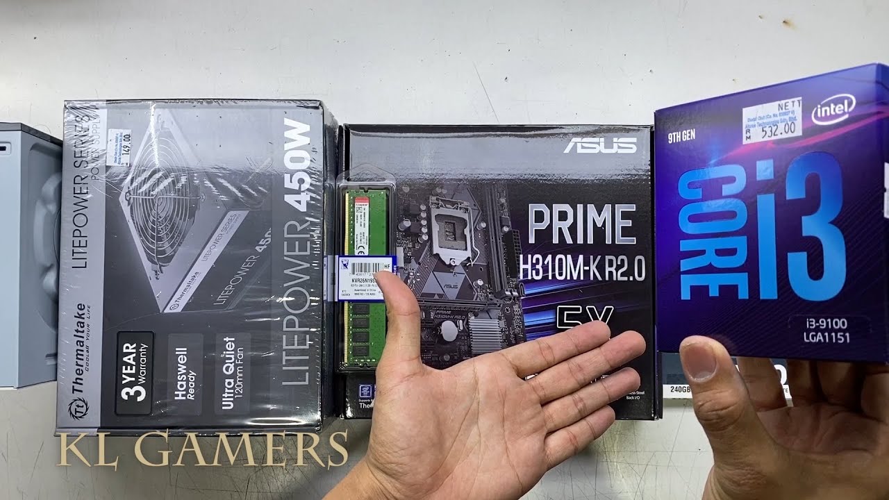 intel Core i3 9100 ASUS PRIME H310M-K R2.0 Crucial BX500 SSD Cooler Master ELITE 361 Office Desktop