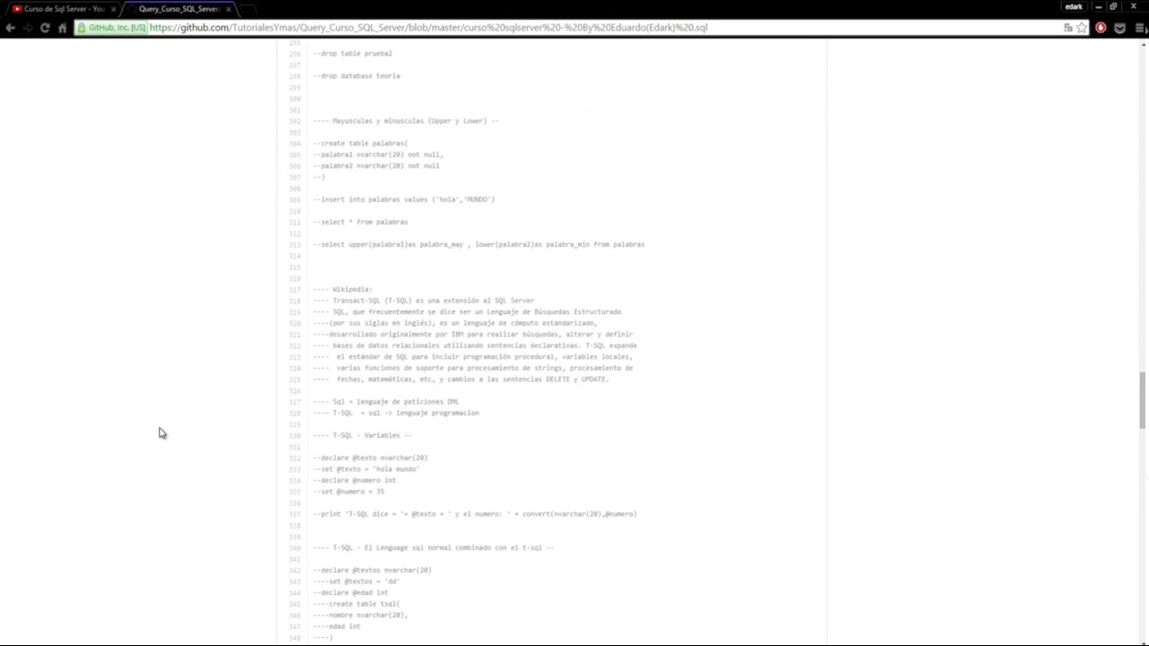 SQL Server | 47 - Repositorio del Query en GitHub