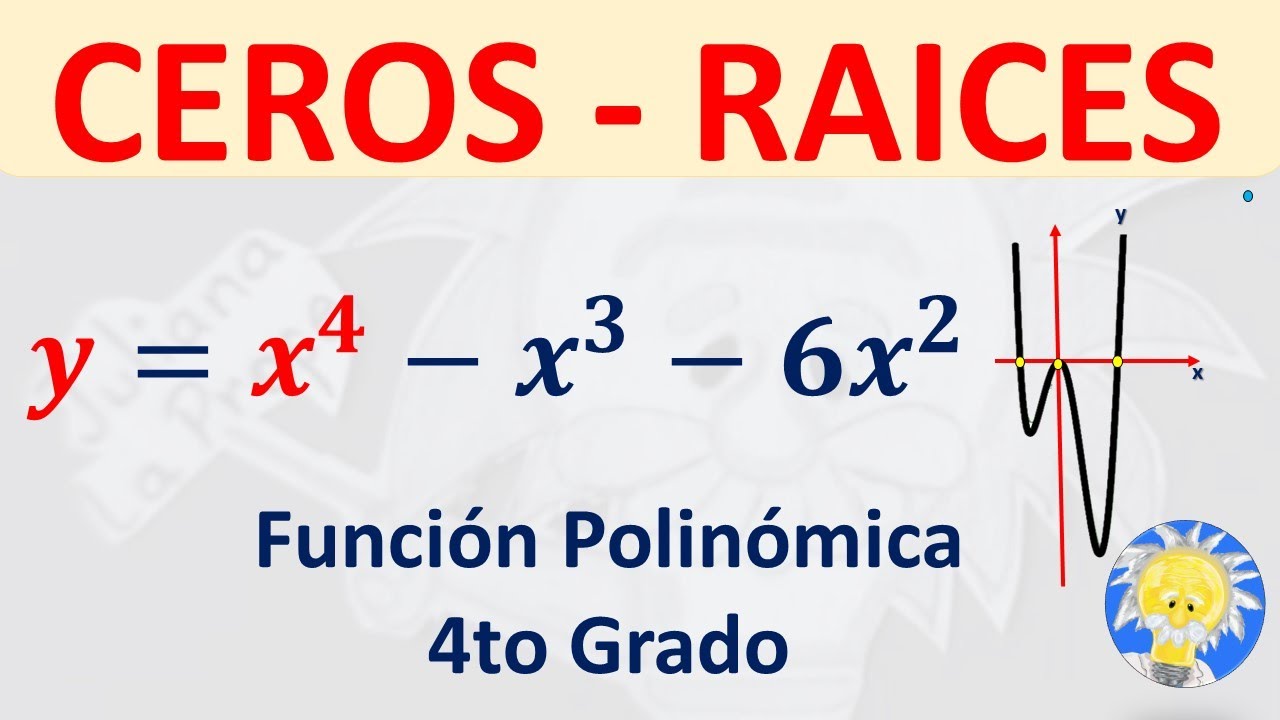 📍 CEROS -  RAICES FUNCIÓN POLINÓMICA de 4 GRADO | (Factorización de Polinomios) | Juliana la Profe