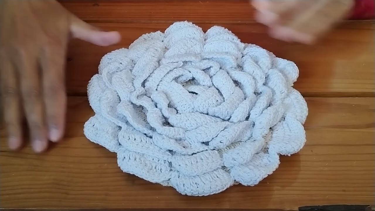 MEGA ROSA EM CROCHÊ PARTE FINAL 🌺