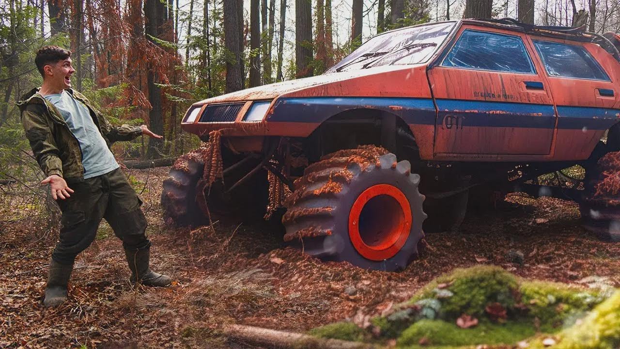Achei um caminhão monstro abandonado no meio da floresta!