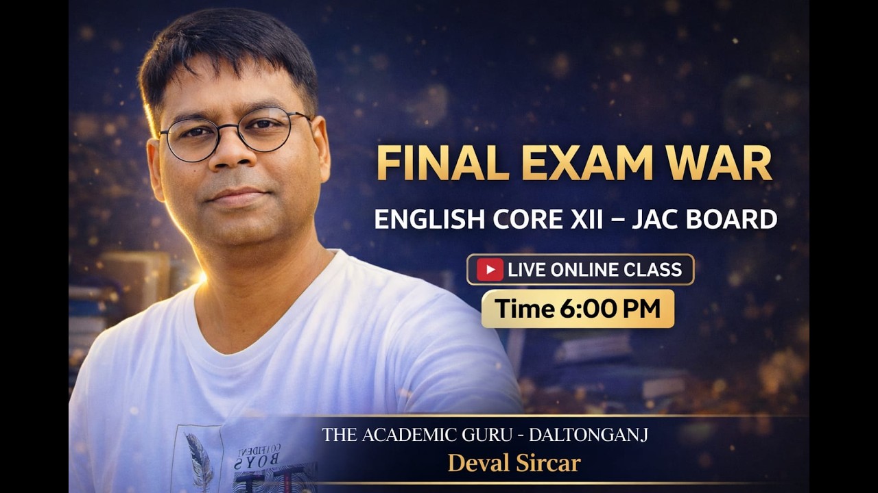 Class 12th English JAC Board exam 🔥 AT The Acemic guru 👉🏻 By - Deval Sir  #12th Final Over #english