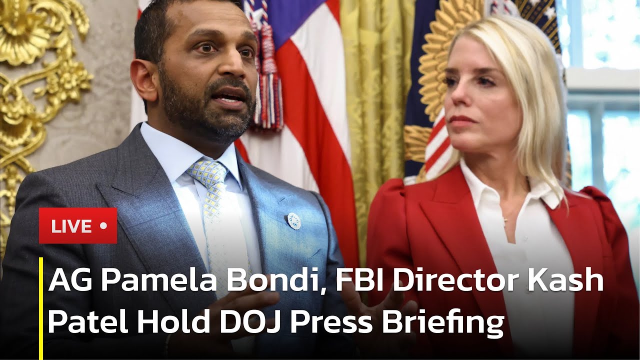 Attorney General Bondi Joins FBI Director Kash Patel for DOJ Briefing | AC1P