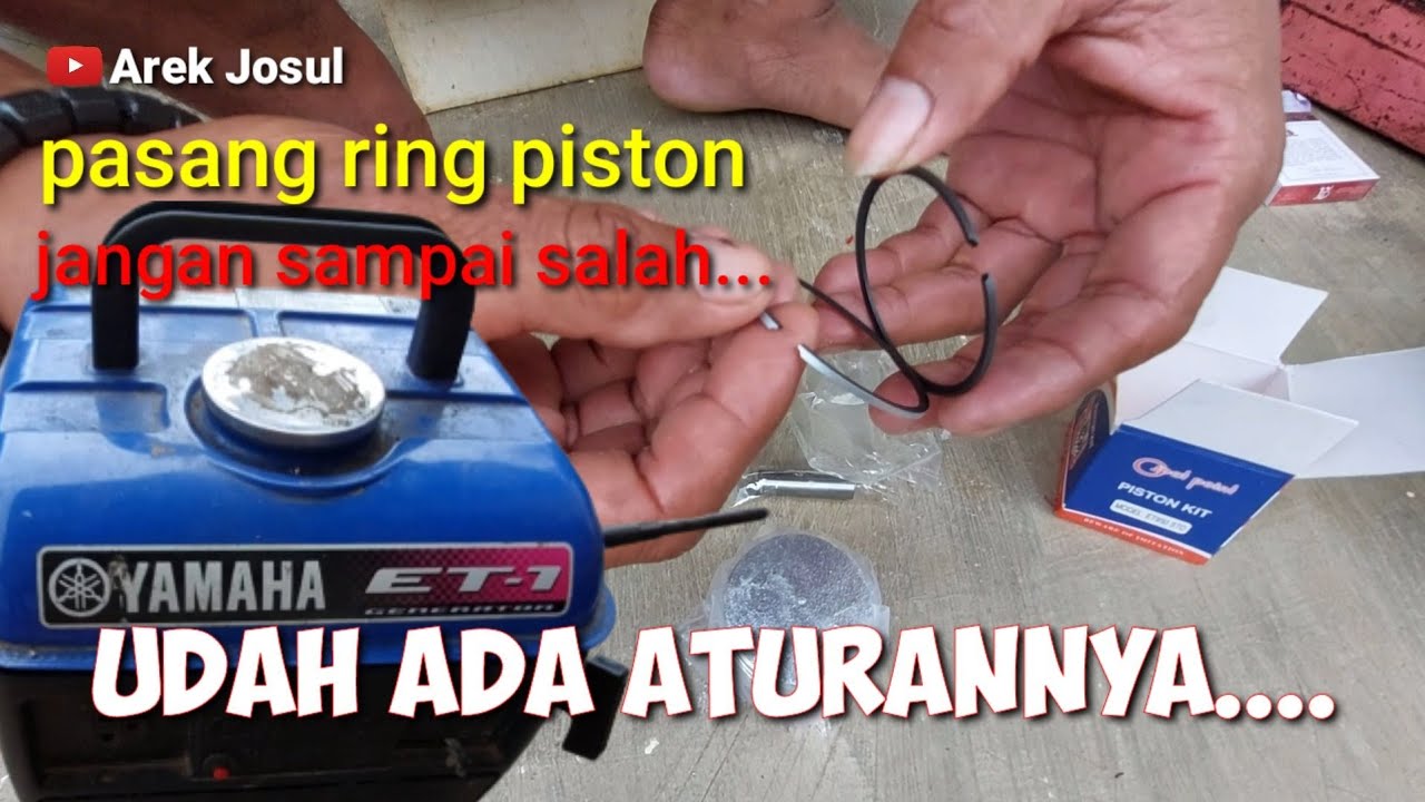 cara pasang ring piston jenset yamaha 2T||Arek Josul