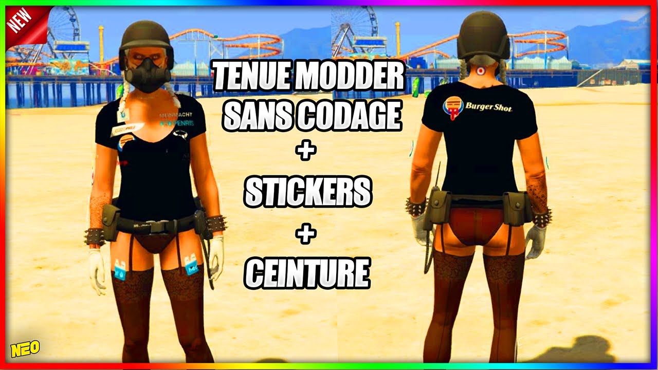 AVOIR UNE SUPER BELLE TENUE MODDER SANS CODAGE + STYCKERS DE COURSE + CEINTURE PARAMEDIC GTA5 ONLINE