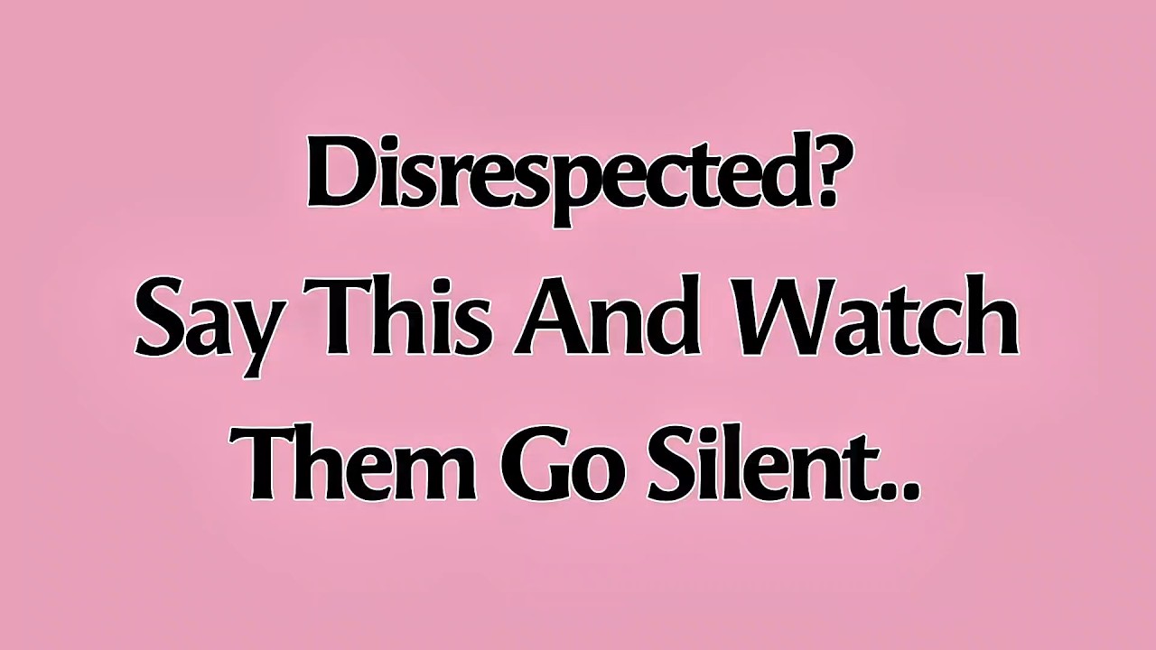 Disrespected? Say This And Watch Them Go Silent 🧠⚡ | Mind Secrets