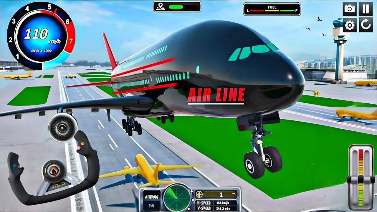 ✈️ Real Flight Airplane City Pilot Simulator - Plane Boeing Emergency Landing - Android Gameplay