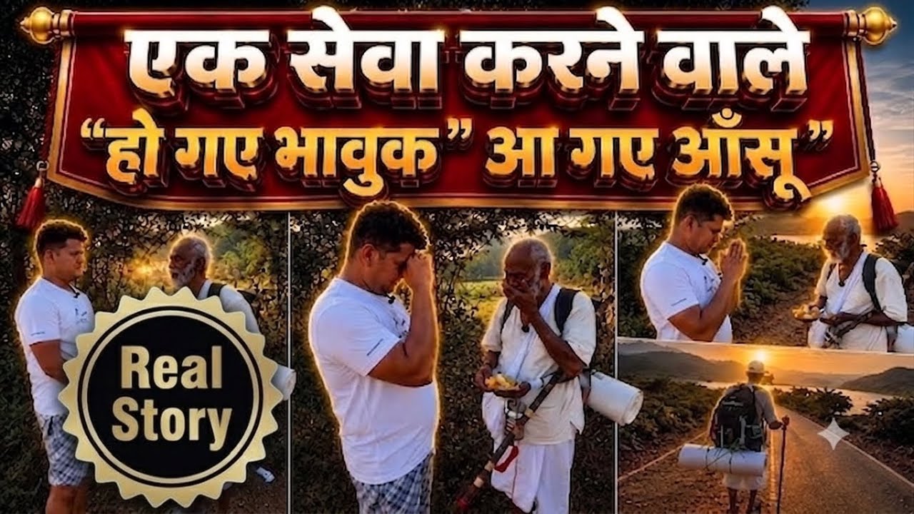 Слуга, обслуживающий паломников, расчувствовался 🥲 #narmadaparikrma #NarmadaParikrama #aapkayatri