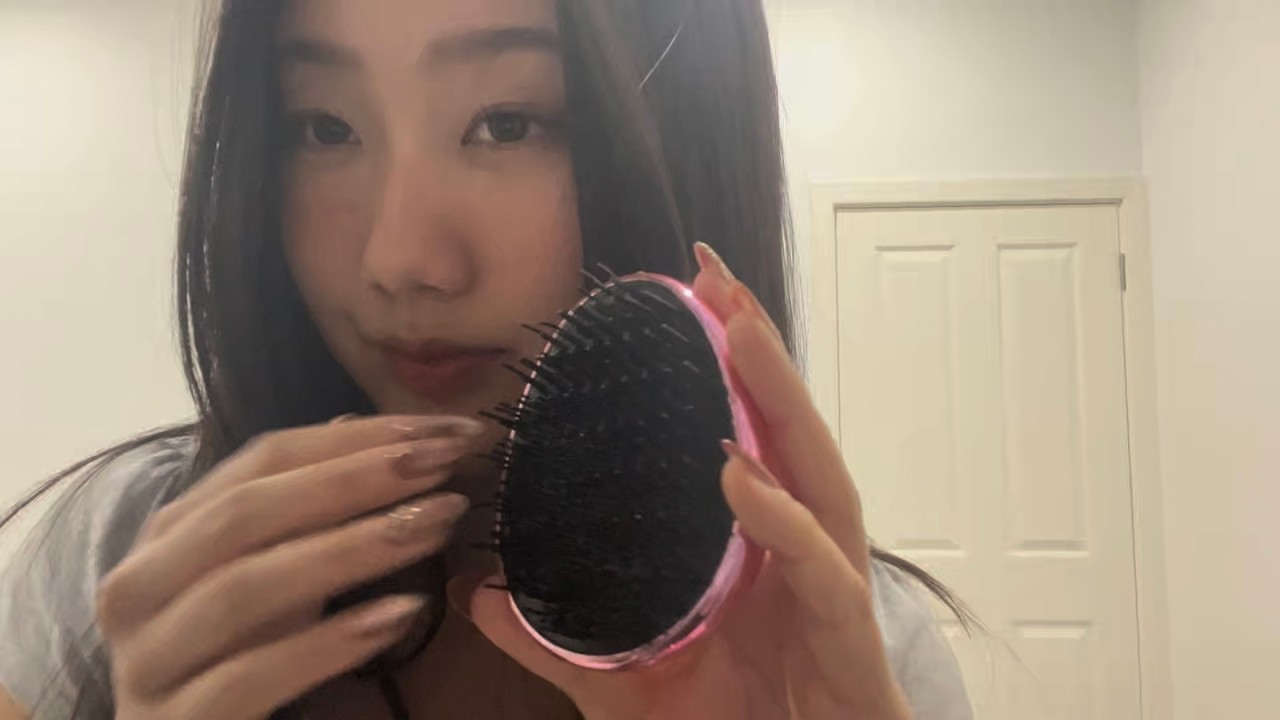 my first ASMR video ♡ (no talking, makeup, pampering, hair brushing)