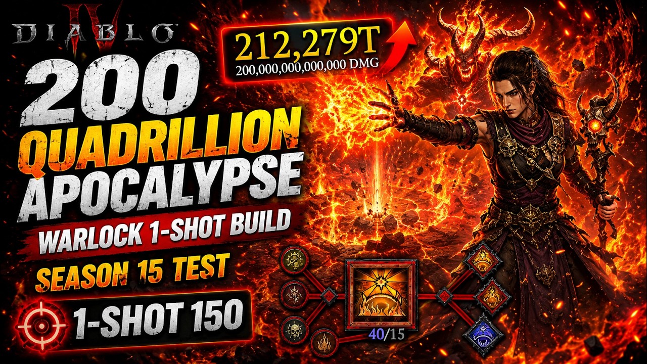 BEST Build of Season 15?! Warlock 1-Shot Build 200 Quadrillion Apocalypse