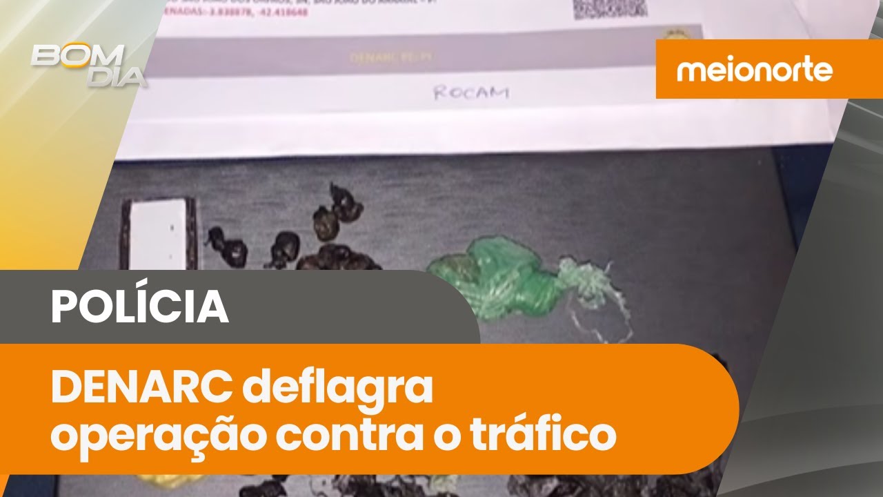 Operação do DENARC combate o tráfico de drogas no Norte do Piauí; 19 mandados cumpridos | Bom Dia