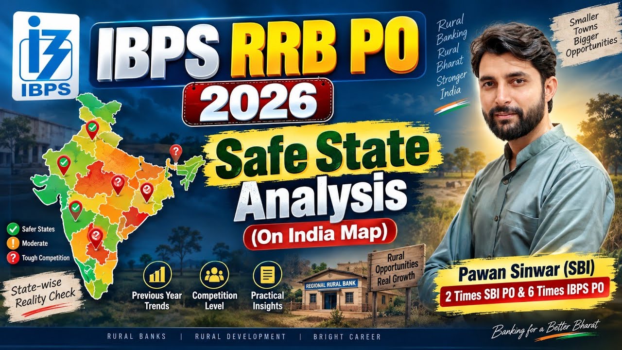 IBPS RRB PO 2026 Safe States (With India Map) | Best Options Region Wise | By Pawan Sinwar