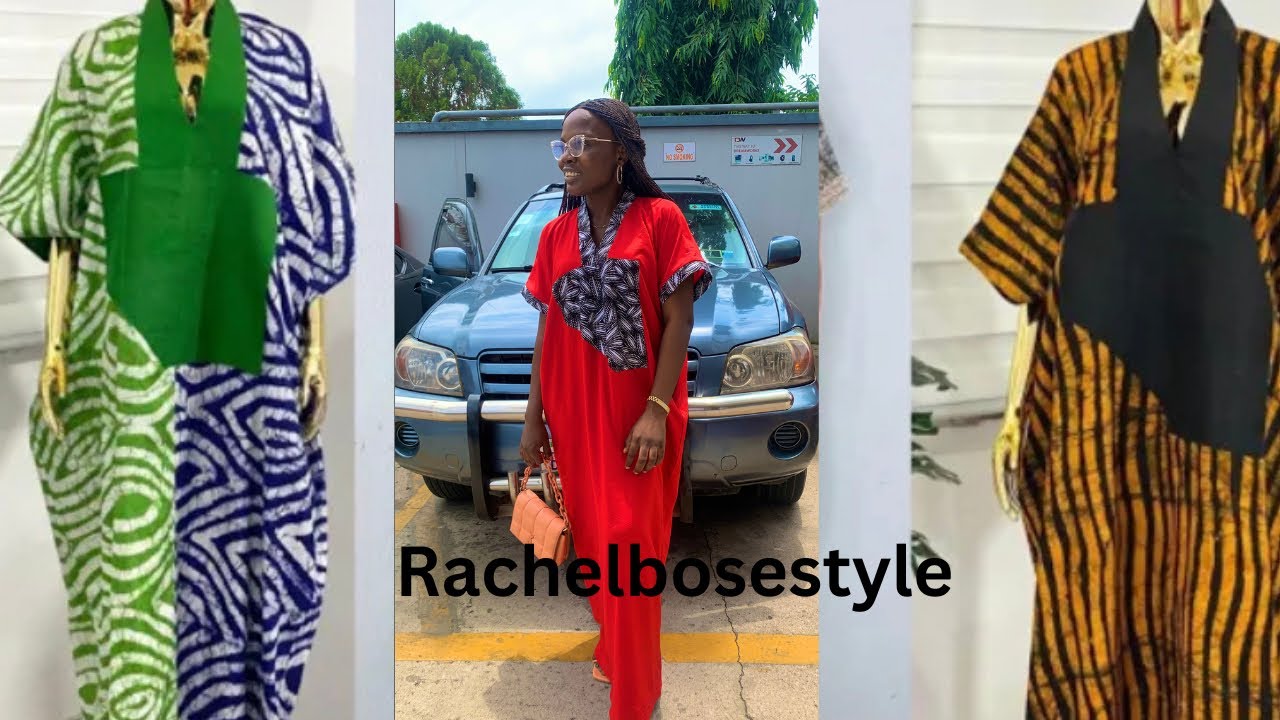 How to cut and sew a trendy bubu with collar and chest effect.#agbado #bubu #boubou #trending#vairal