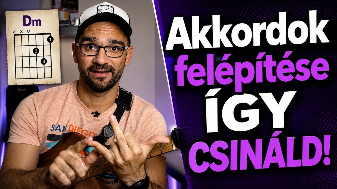 Gitár akkordok egyszerűen – Gitárlecke kezdőknek 🎸
