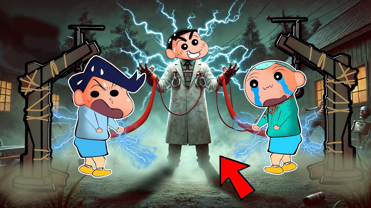 Doctor Shinchan Killing His Friends With Shock Therapy 😱 | Shinchan Playing Dead By Daylight 😂