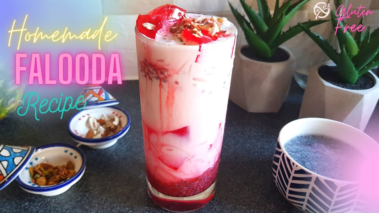 Homemade Falooda Recipe | Delicious falooda just like Agha Juice | Gluten free recipe | 🍧🍨😋💕