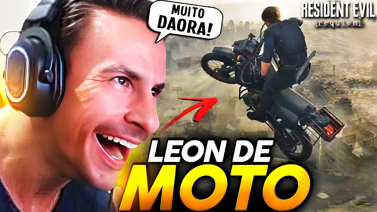 SUPER XAND&Atilde;O PILOTANDO MOTO COM O LEON NO RESIDENT EVIL REQUIEM!